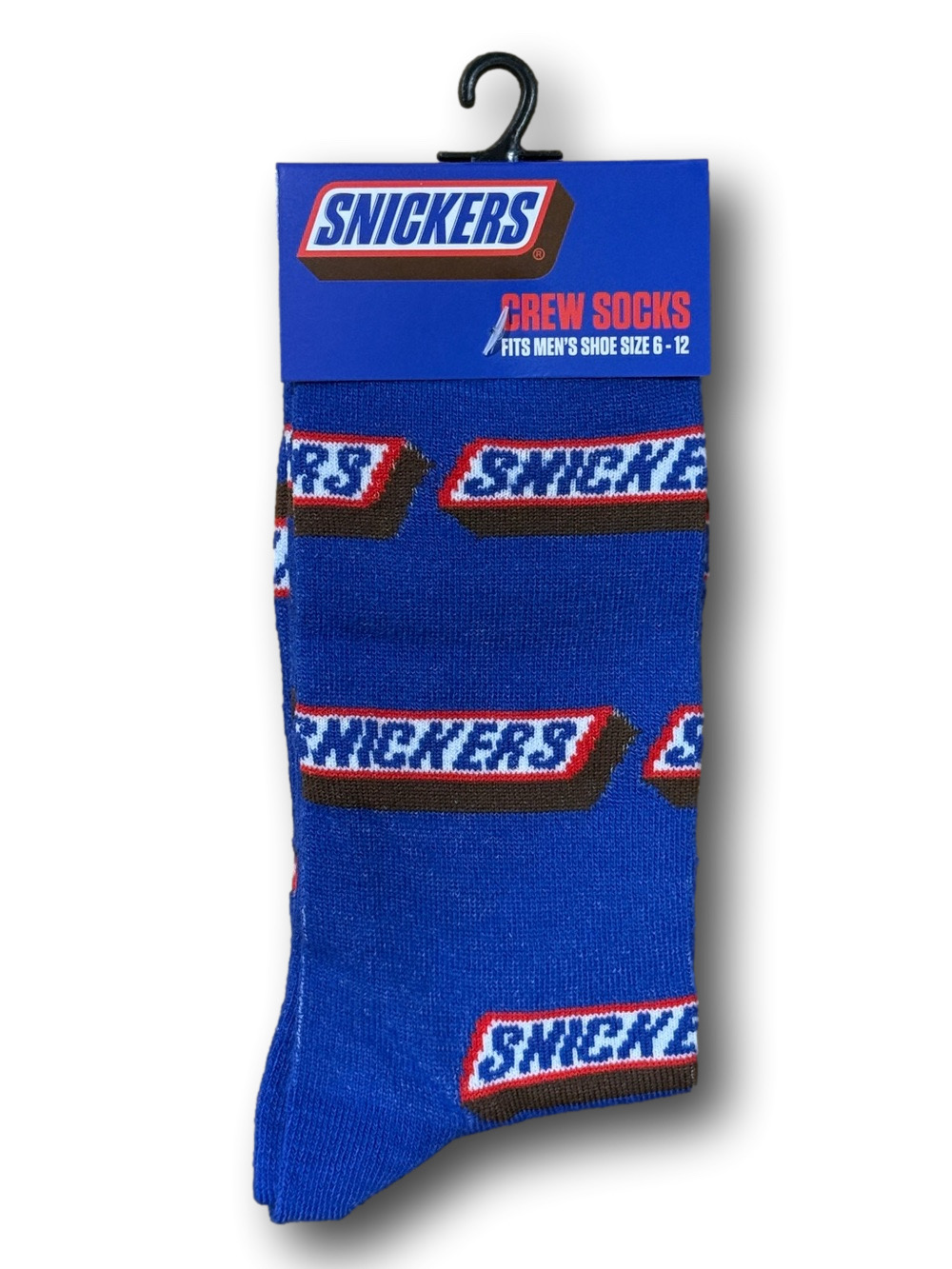 3/$20 Snickers Chocolate Candy Bar Funny Novelty Crew Socks - NWT